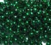 200 5mm Acrylic Metallic Christmas Green Round Beads